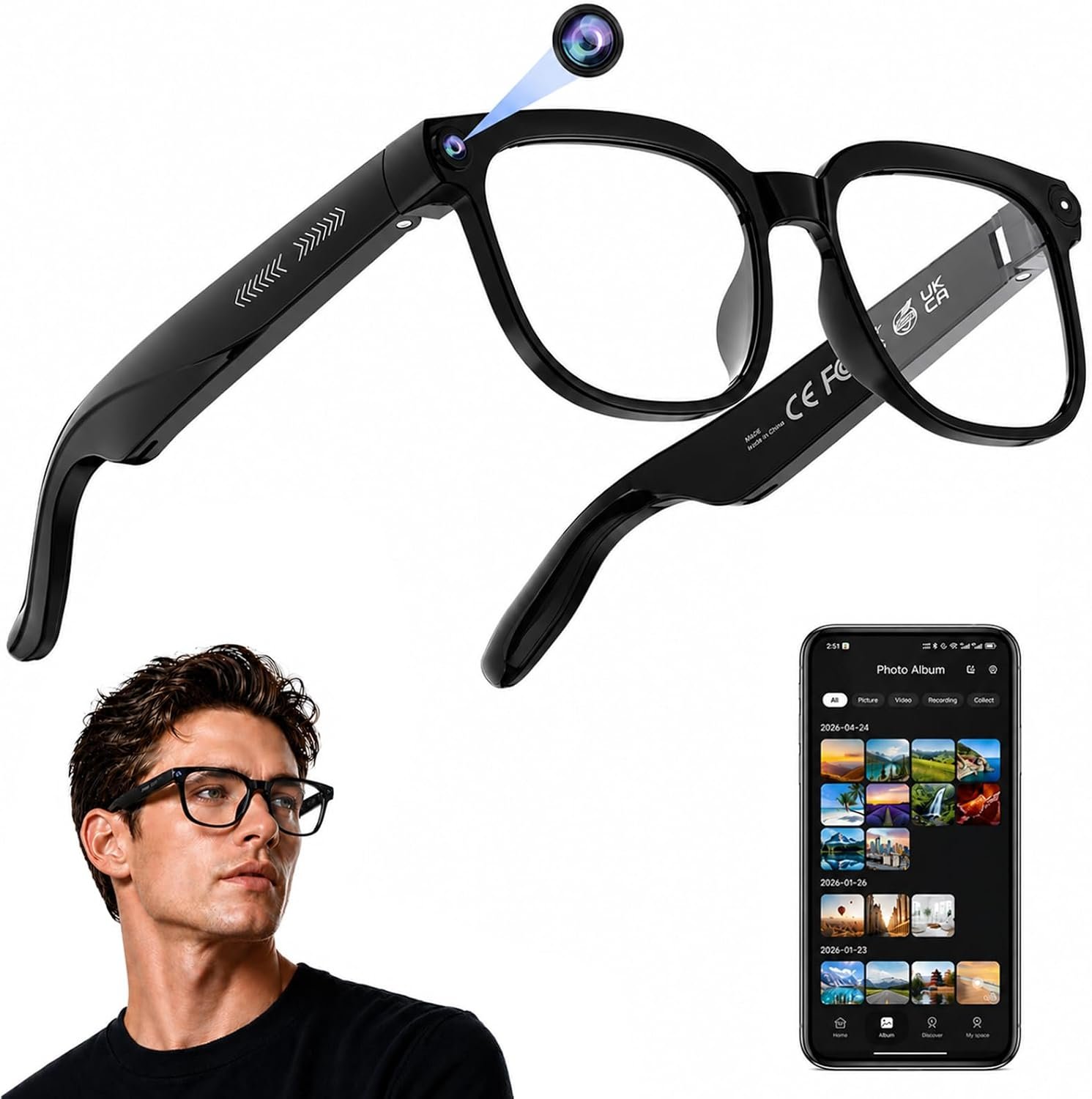 AI Smart Glasses with Camera